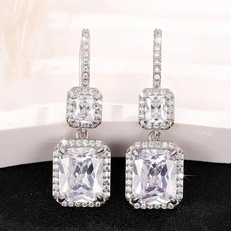 Women's Silver Temperament Dangle Earrings