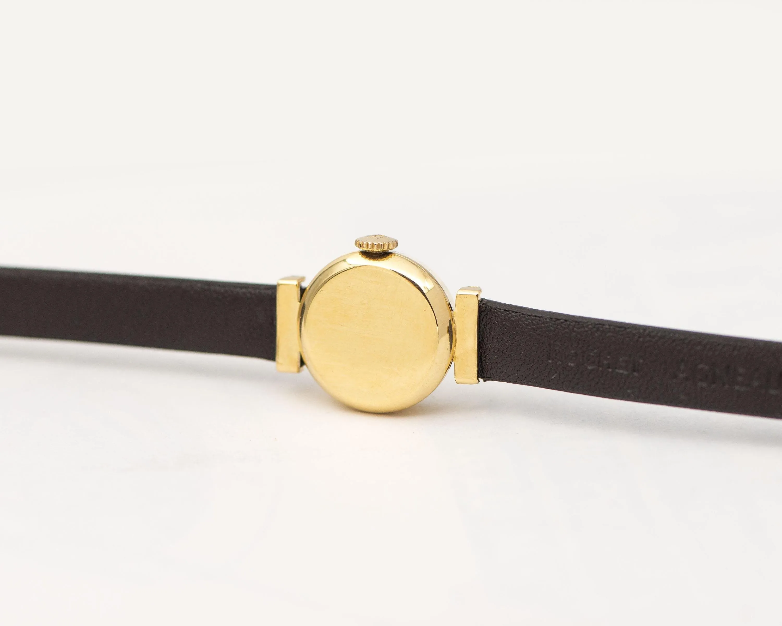 Women's watch classic Tissot solid gold 18K, super small chic lady watch, vintage lady jewelry rare gift classic, new premium leather strap