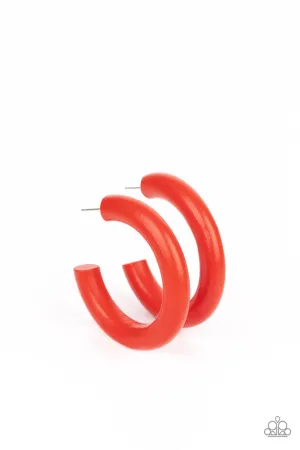 Woodsy Wonder Red Paparazzi Earrings