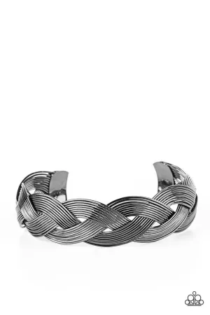 Woven Wonder Black Paparazzi Bracelet