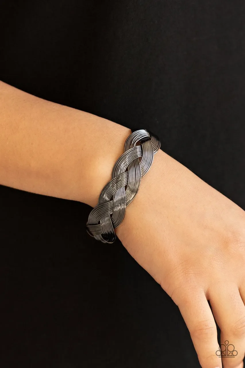 Woven Wonder Black Paparazzi Bracelet