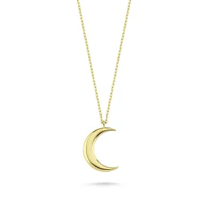 YELLOW GOLD JOY SKY MOON NECKLACE