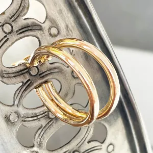 Yellow Gold Tube 20mm Hoops
