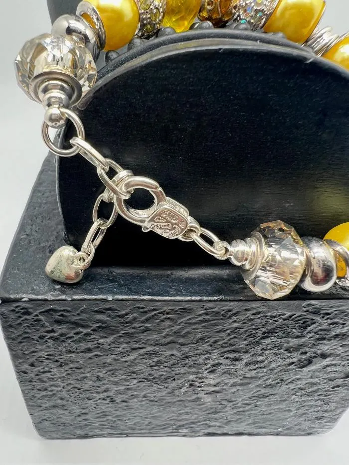 Yellow Rhinestone Heart