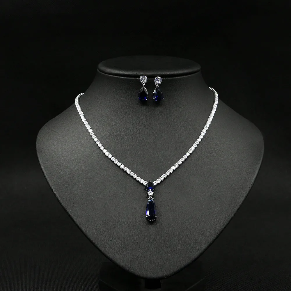 Zircon Necklace Set Minimalist Style