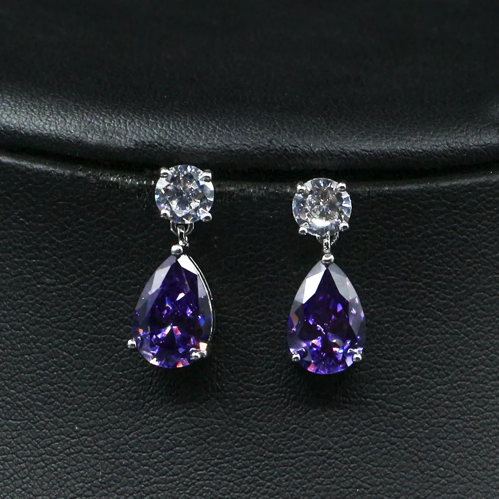 Zircon Necklace Set Minimalist Style