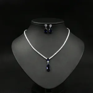 Zircon Necklace Set Minimalist Style